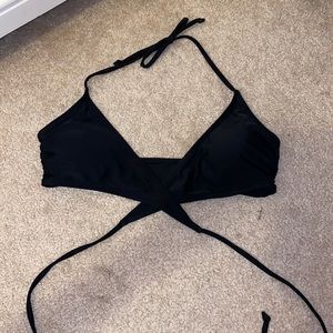 Black Bikini Wrap Tie Top